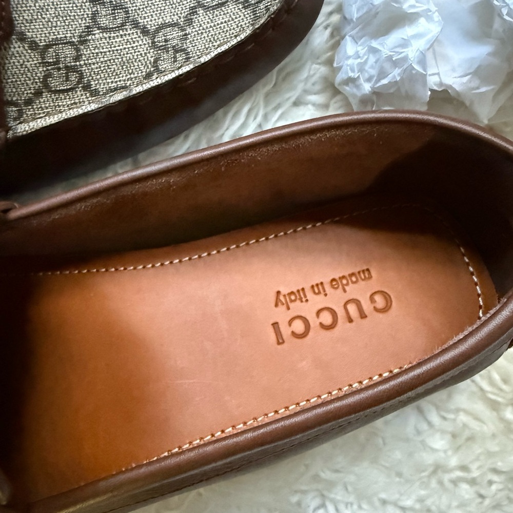 Gucci Brown Interlocking G Driver Loafers - Picture 11 of 14